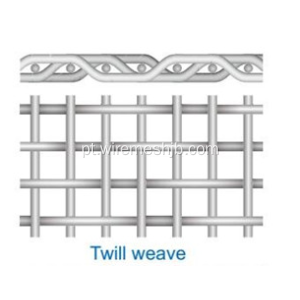 Engranzamento de fio do Weave Twilled de aço inoxidável